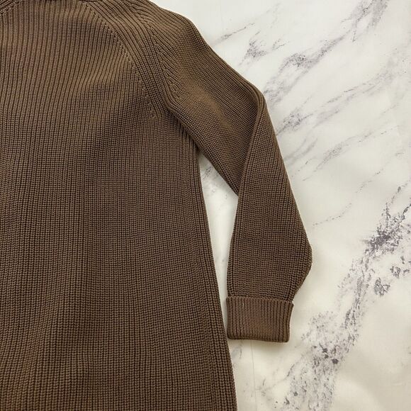 Margaret O'Leary Womens Shawl Collar Cardigan Sweater Size XS Brown Chunky Knit - Picture 10 of 12